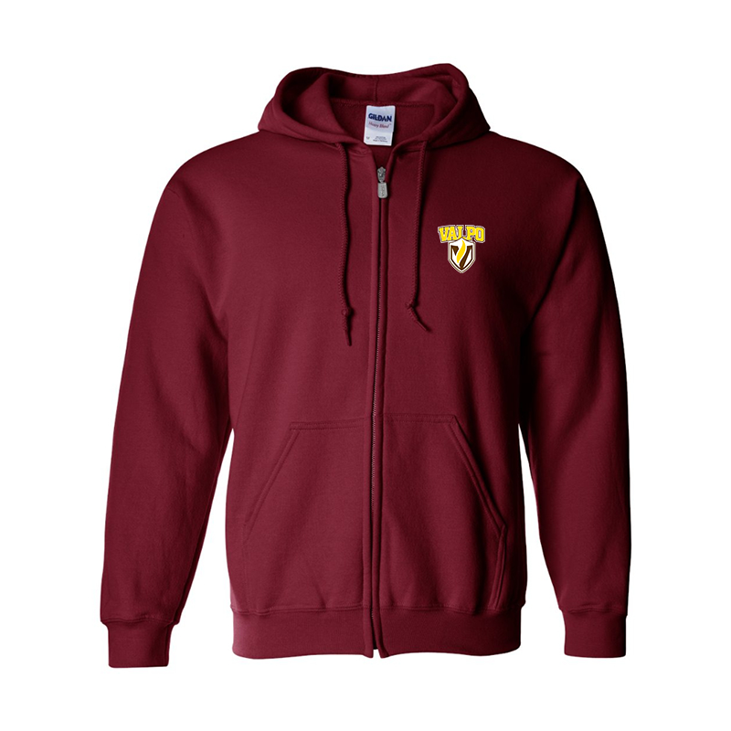 Men's Valparaiso Crusaders Gildan  Heavy Blend Full Zip Hooded Sweatshirt